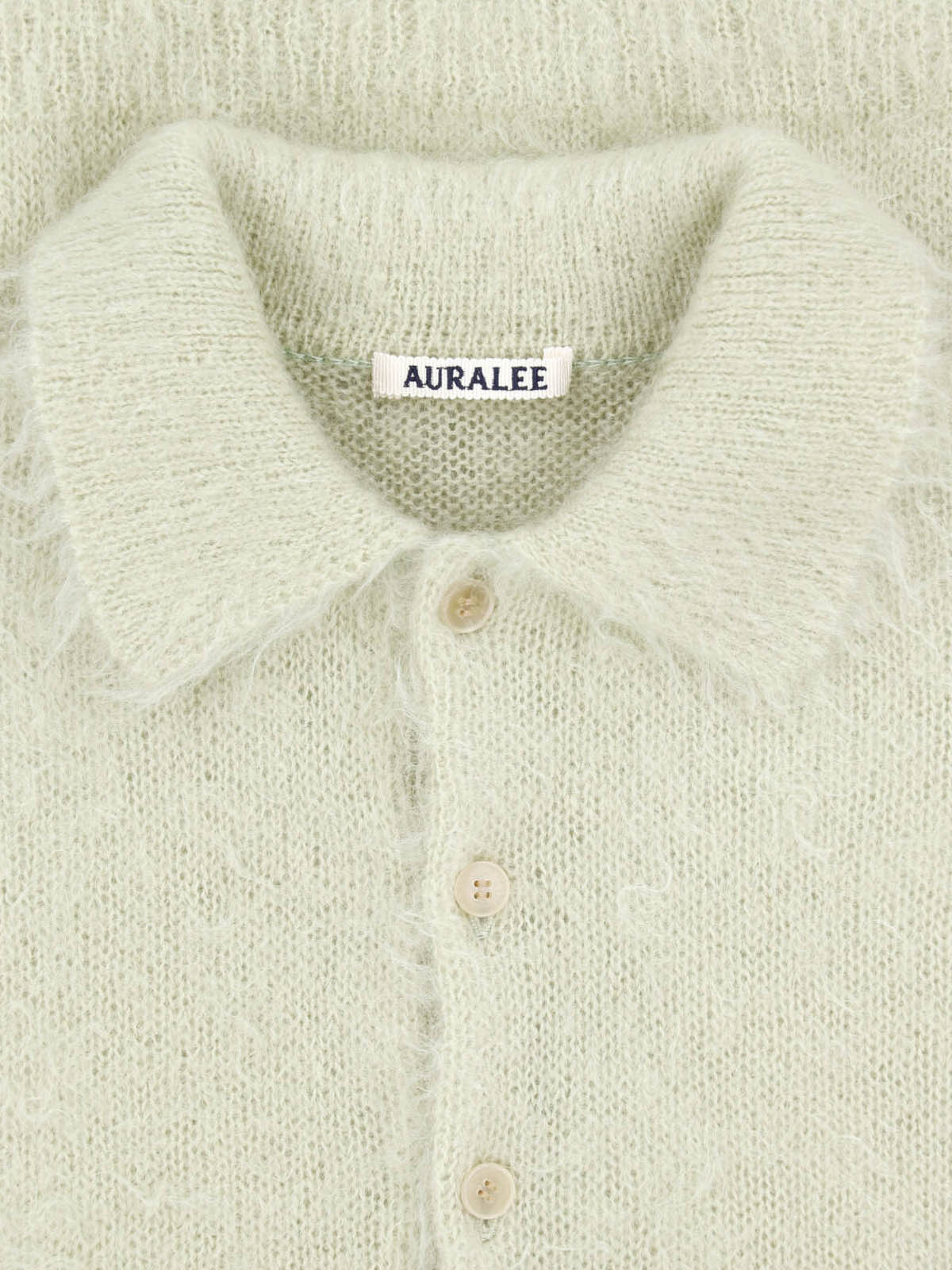 Green Textured Knit Ribbed Polo Shirt