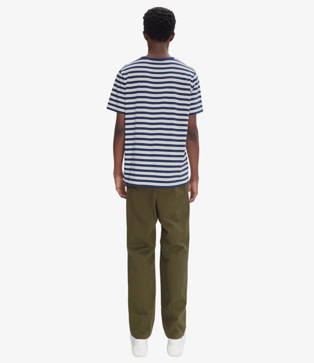 Khaki Workwear Trousers With Adjustable Waist