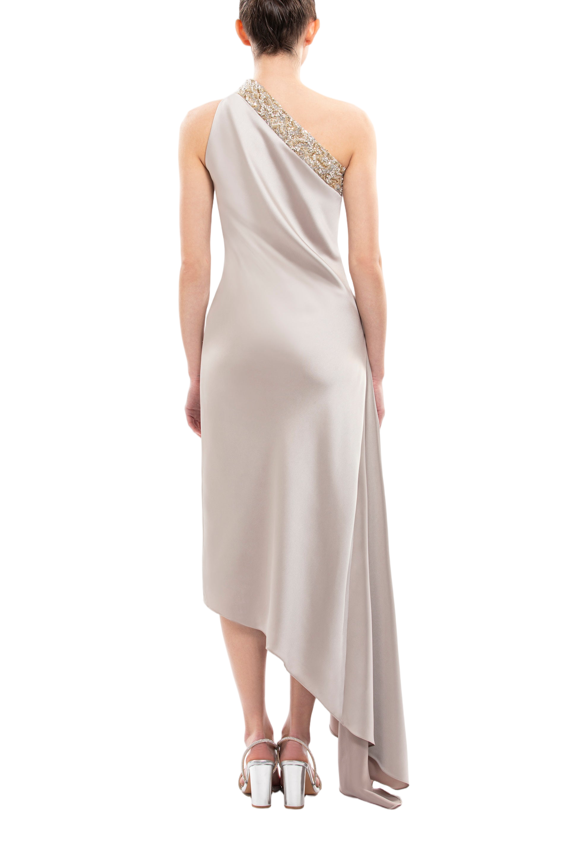 One-Shoulder Embellished Dress
