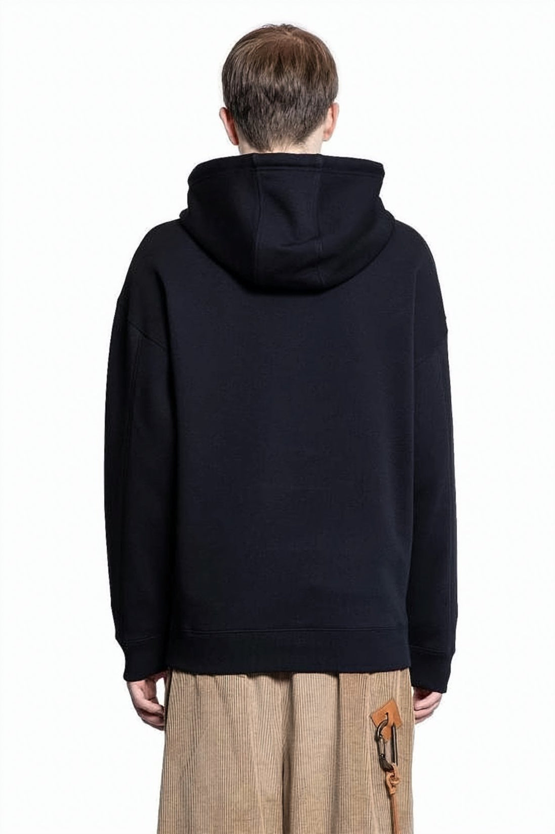 Minimalist Hoodie with Drawstring and Unique Cord Ends