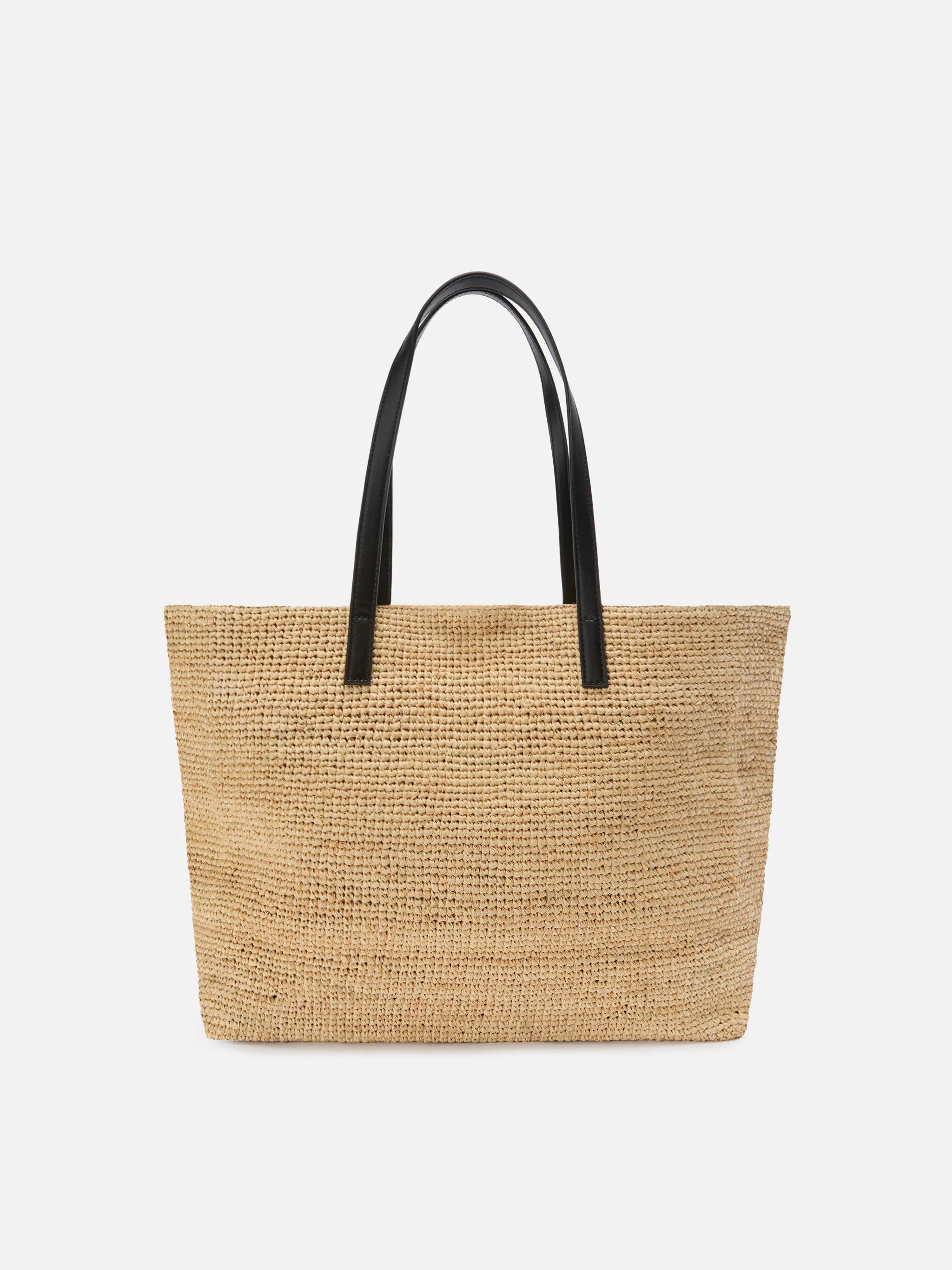 Woven Tote Bag with Embroidered Logo
