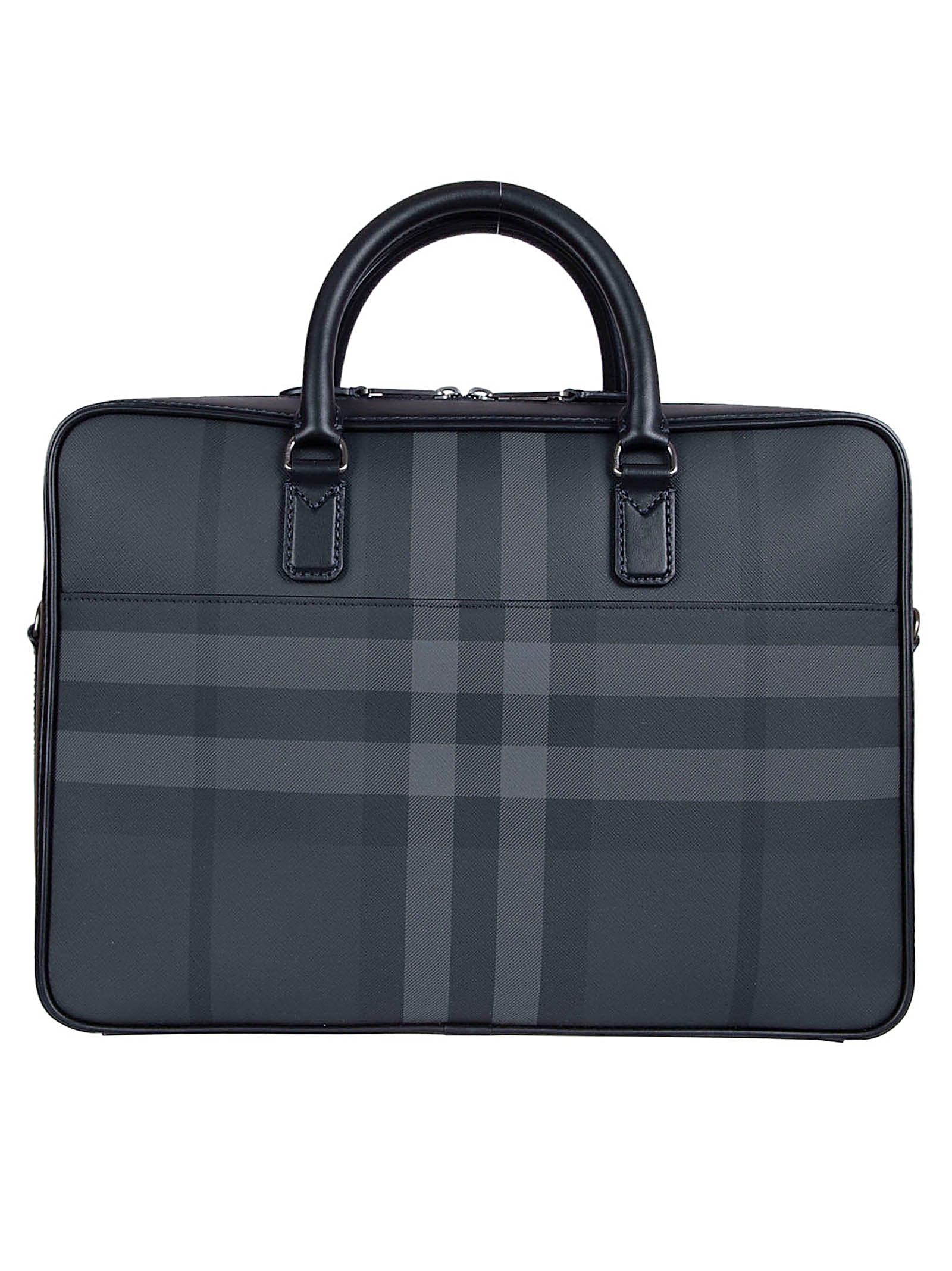Structured Document Bag with Check and Detachable Strap