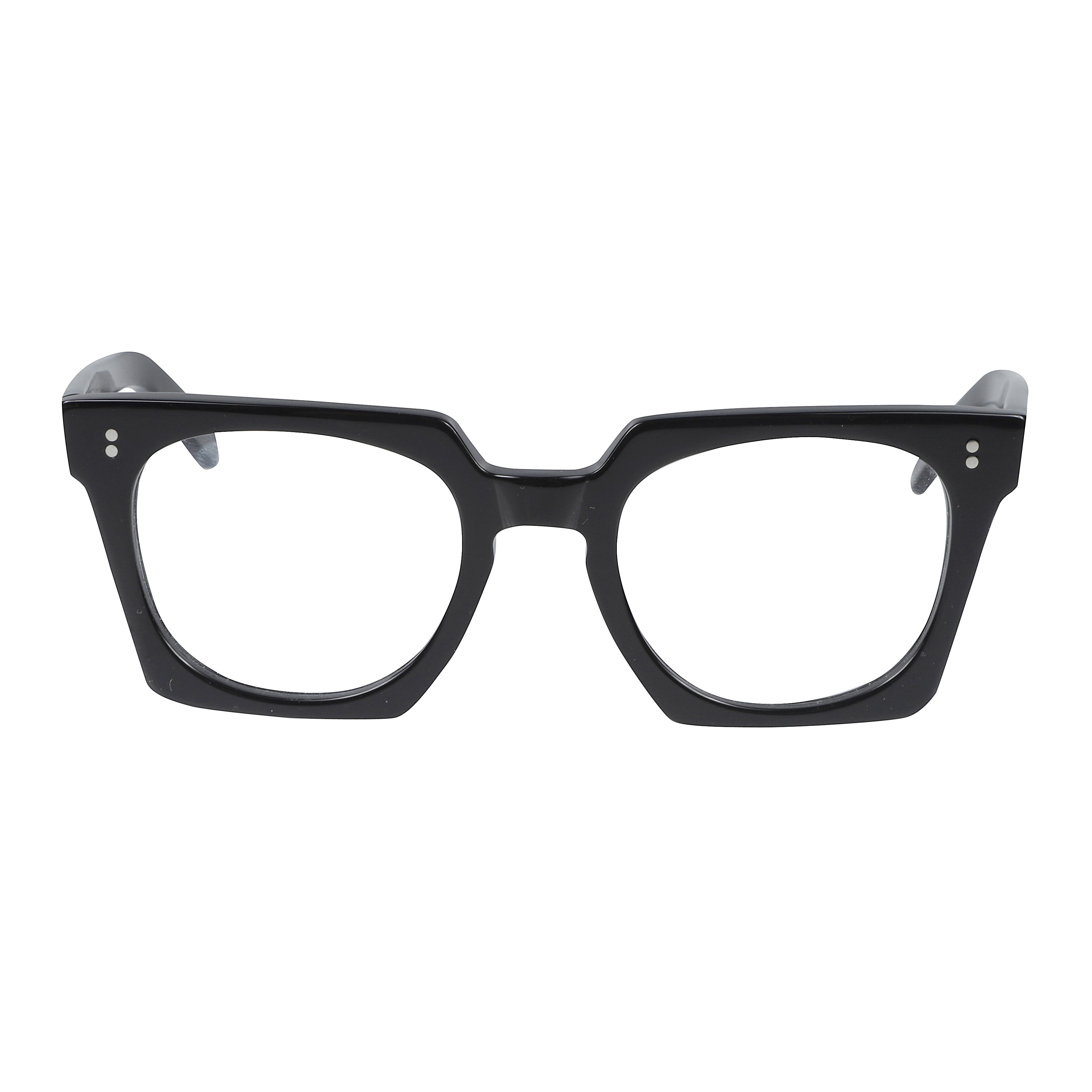 Maya Oversized Square Frame Eyeglasses with Glossy Black Finish
