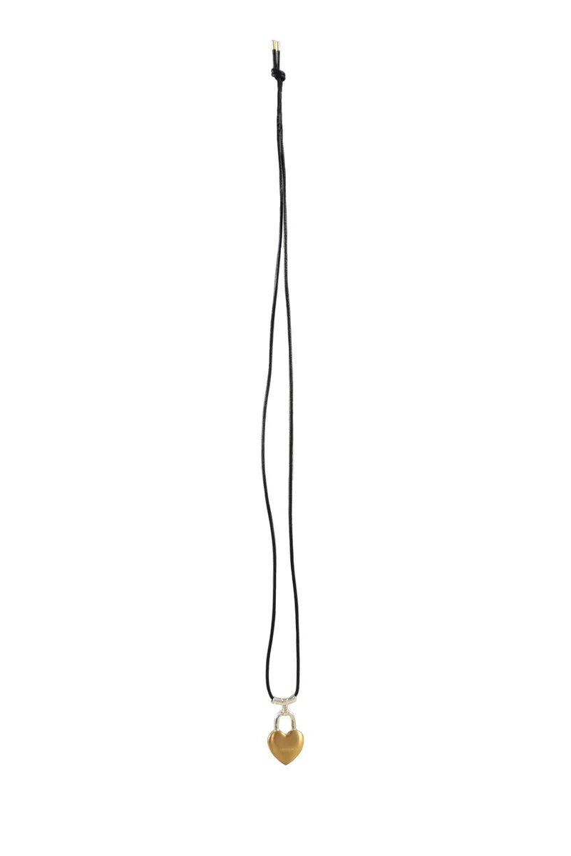 Gold Heart-Shaped Pendant Necklace