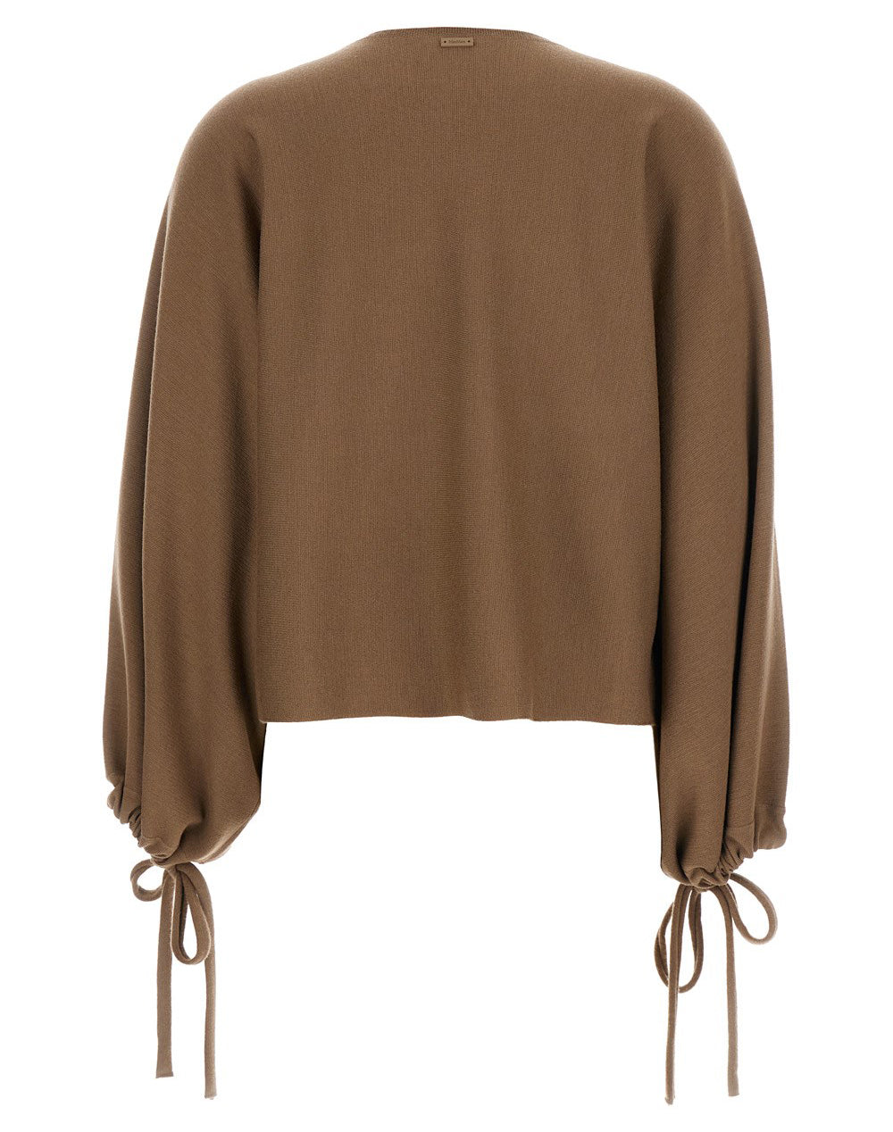 Relaxed-Fit Fine Wool Sweater with Adjustable Ties
