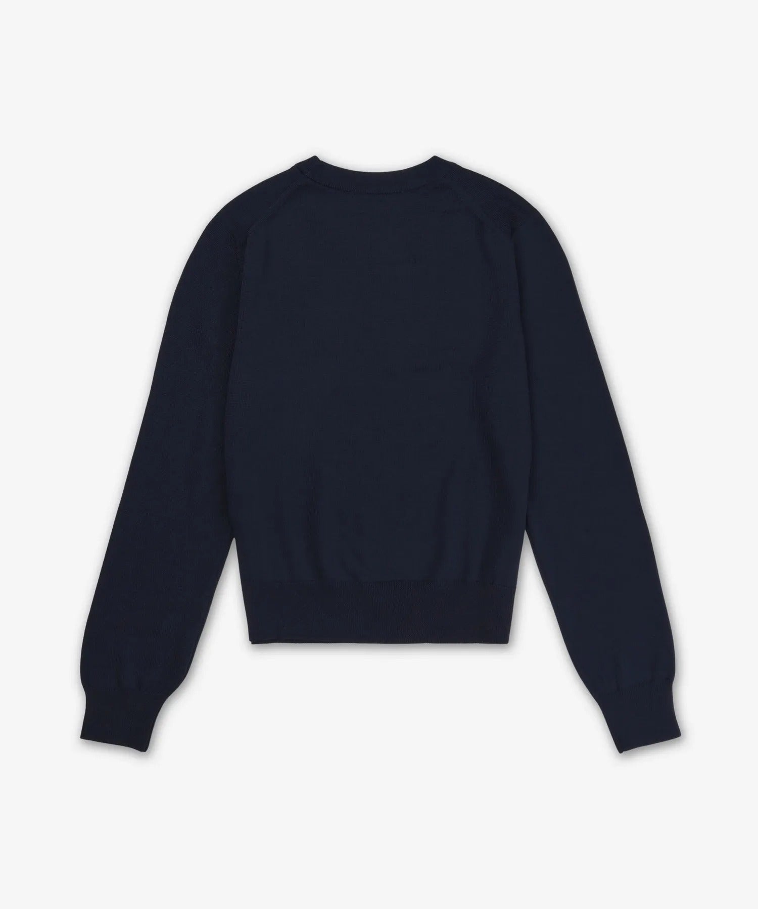 Long-Sleeve Black Wool Sweater With Embroidered Detail
