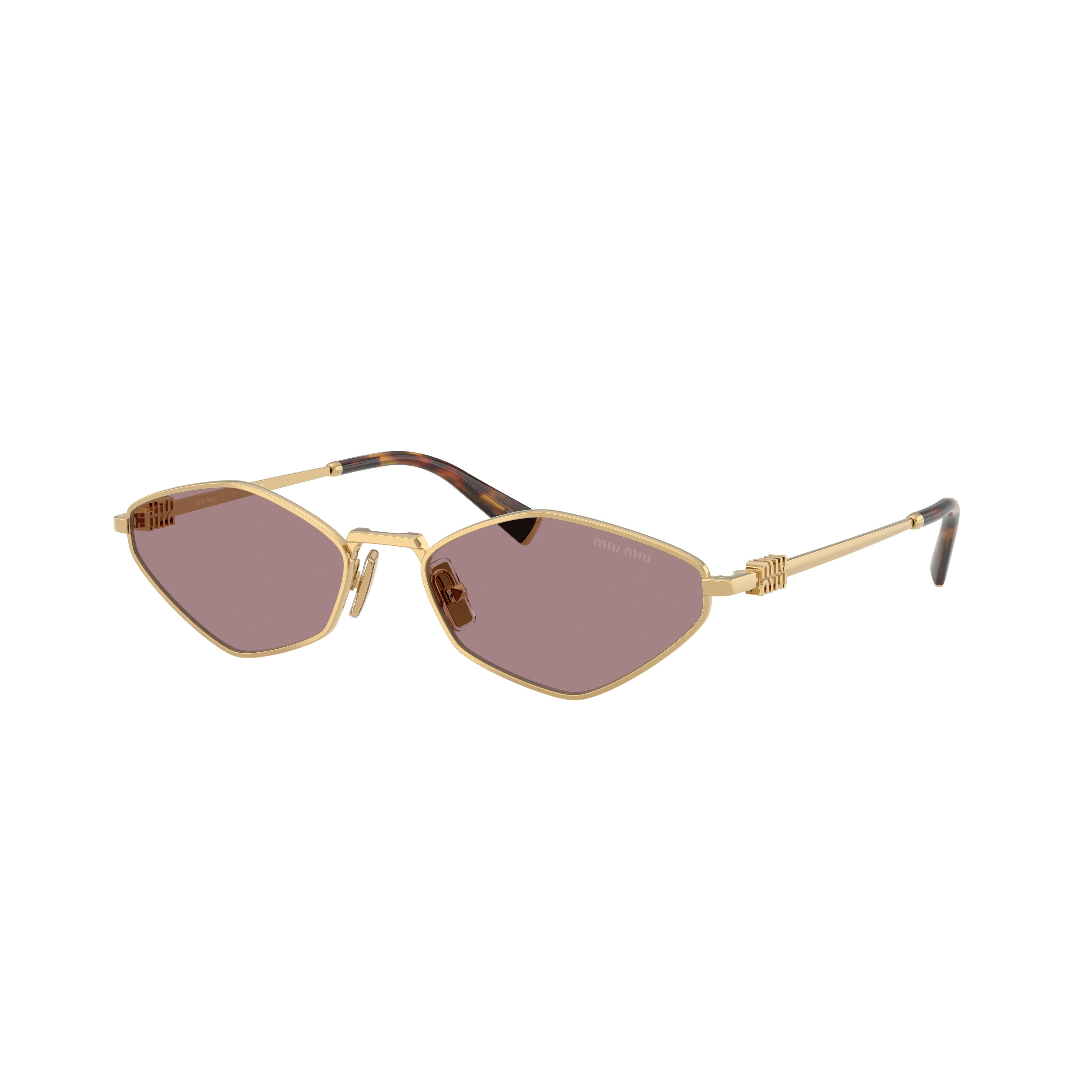 0mu 56zs Angular Gold-tone Metal Sunglasses