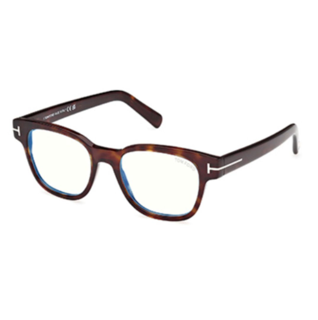 Ft5977-B Tortoiseshell-Patterned Rectangular Eyeglasses