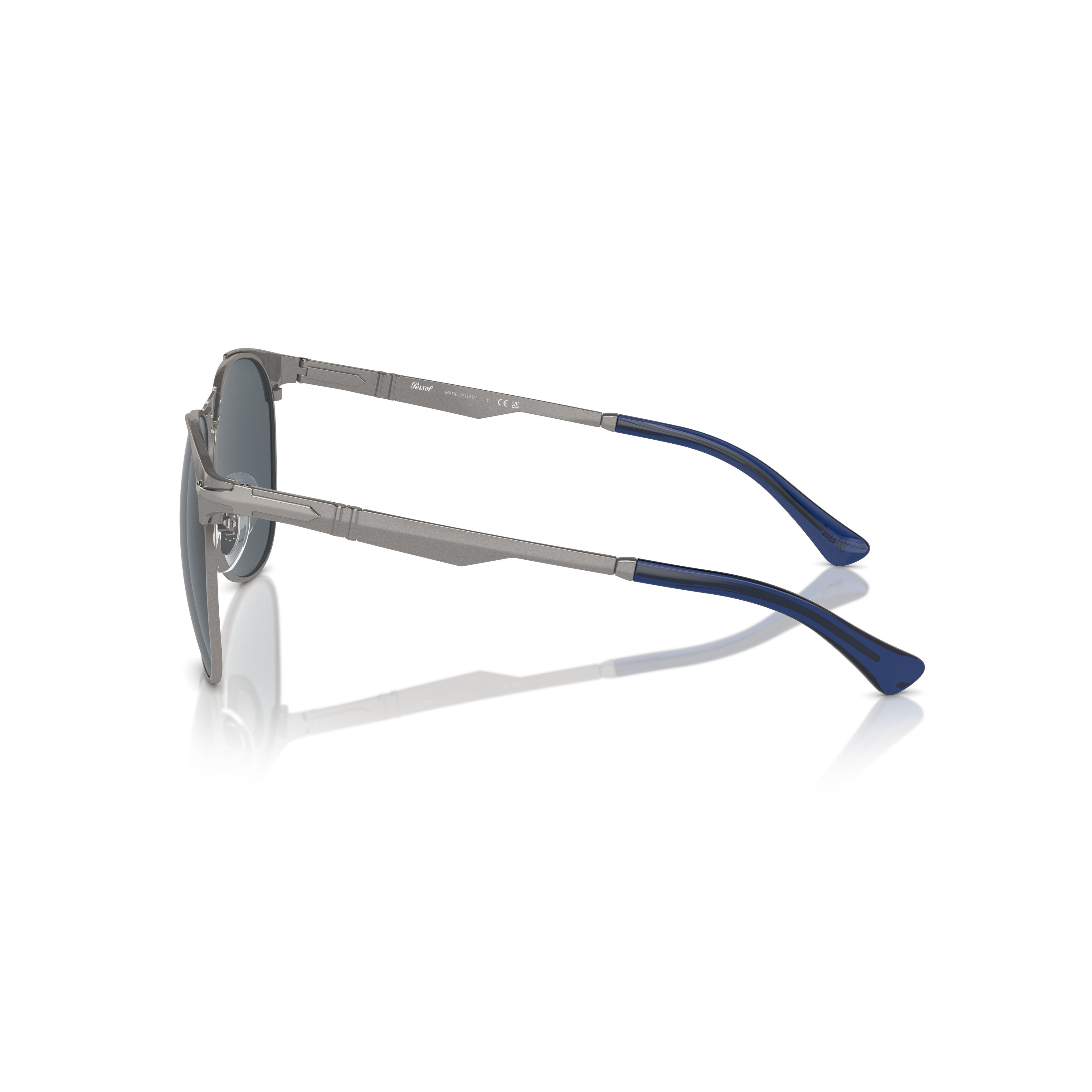 0po1016s Sleek Metal Aviator Sunglasses with Dark Lenses
