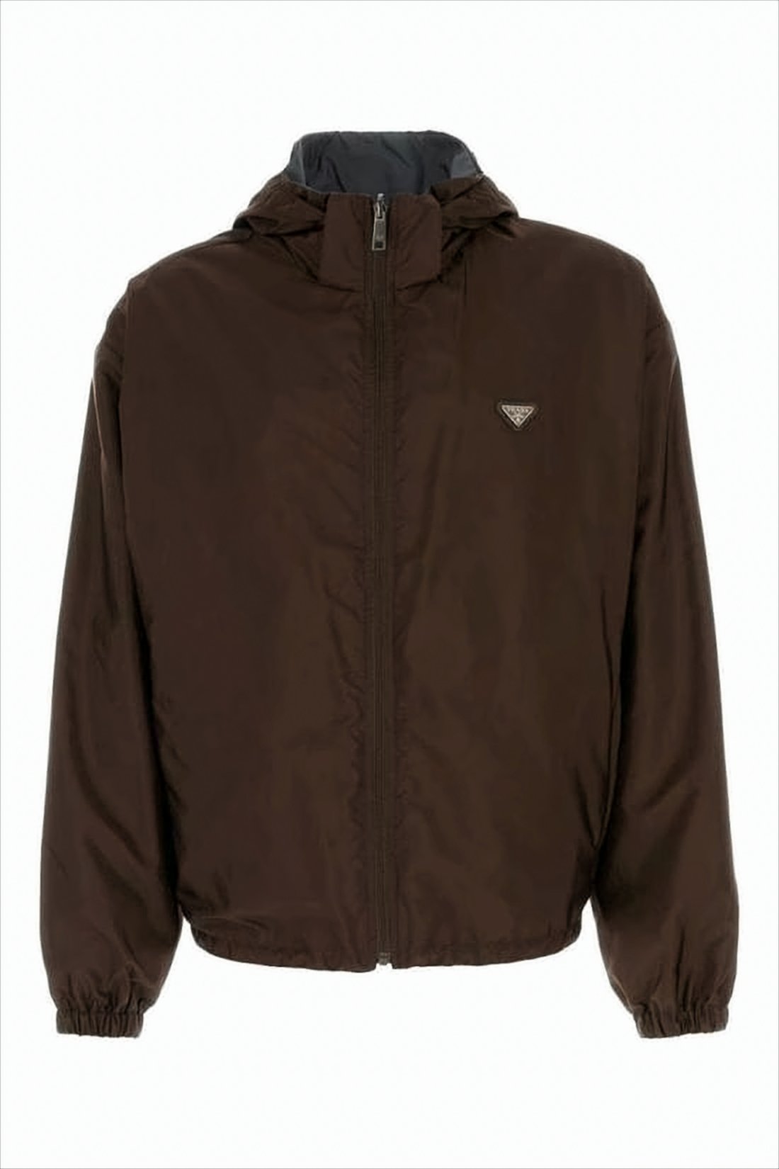 Cropped Hooded Brown Jacket