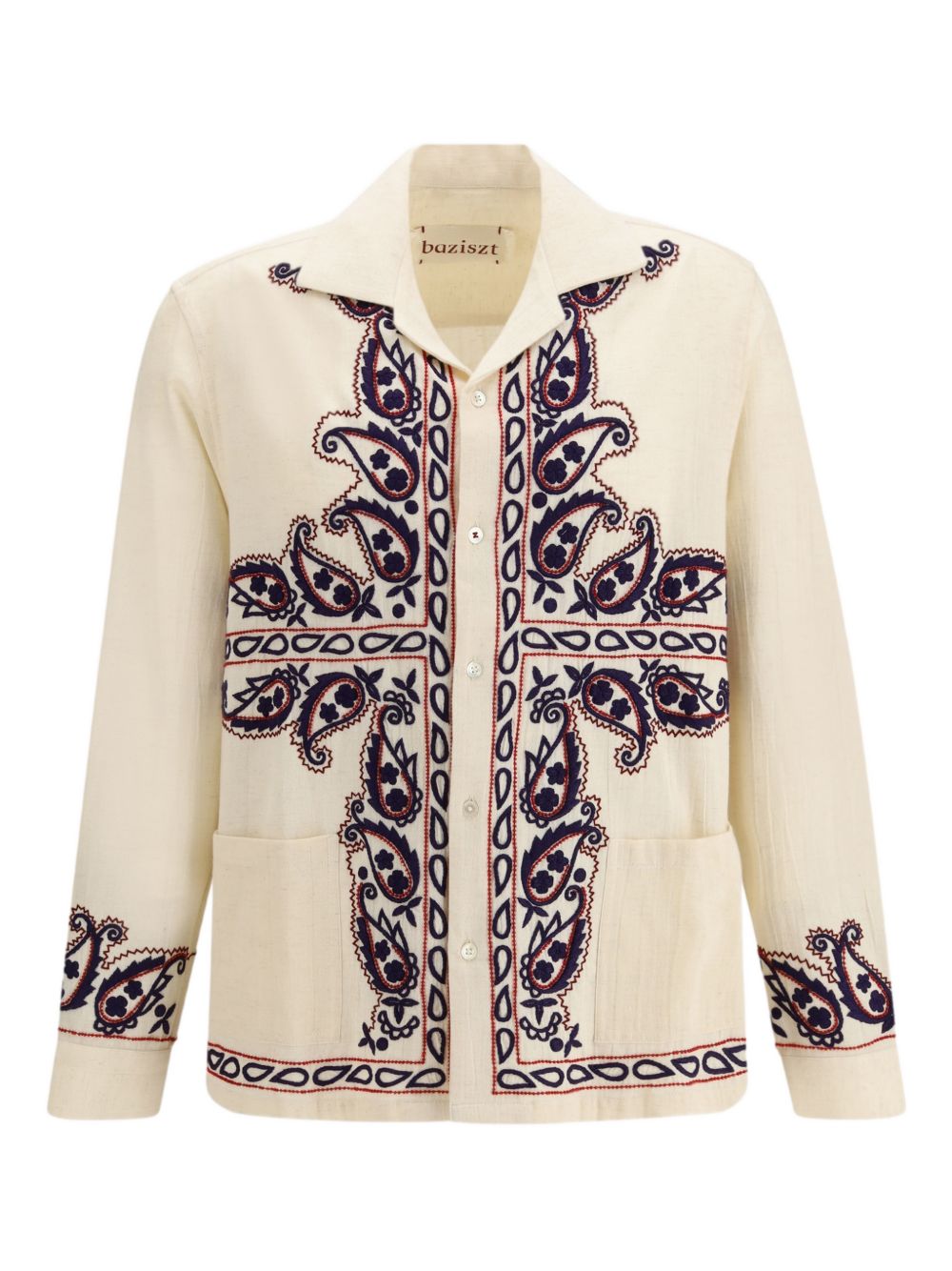 Memento Shirt with Intricate Floral Embroidery
