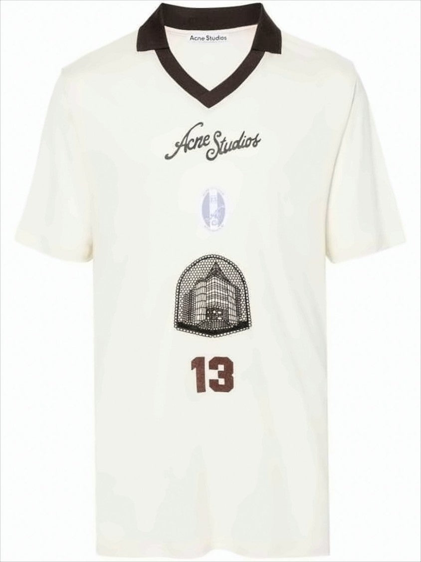 Short-Sleeve Polo Shirt With Graphic Prints And Contrasting Trim