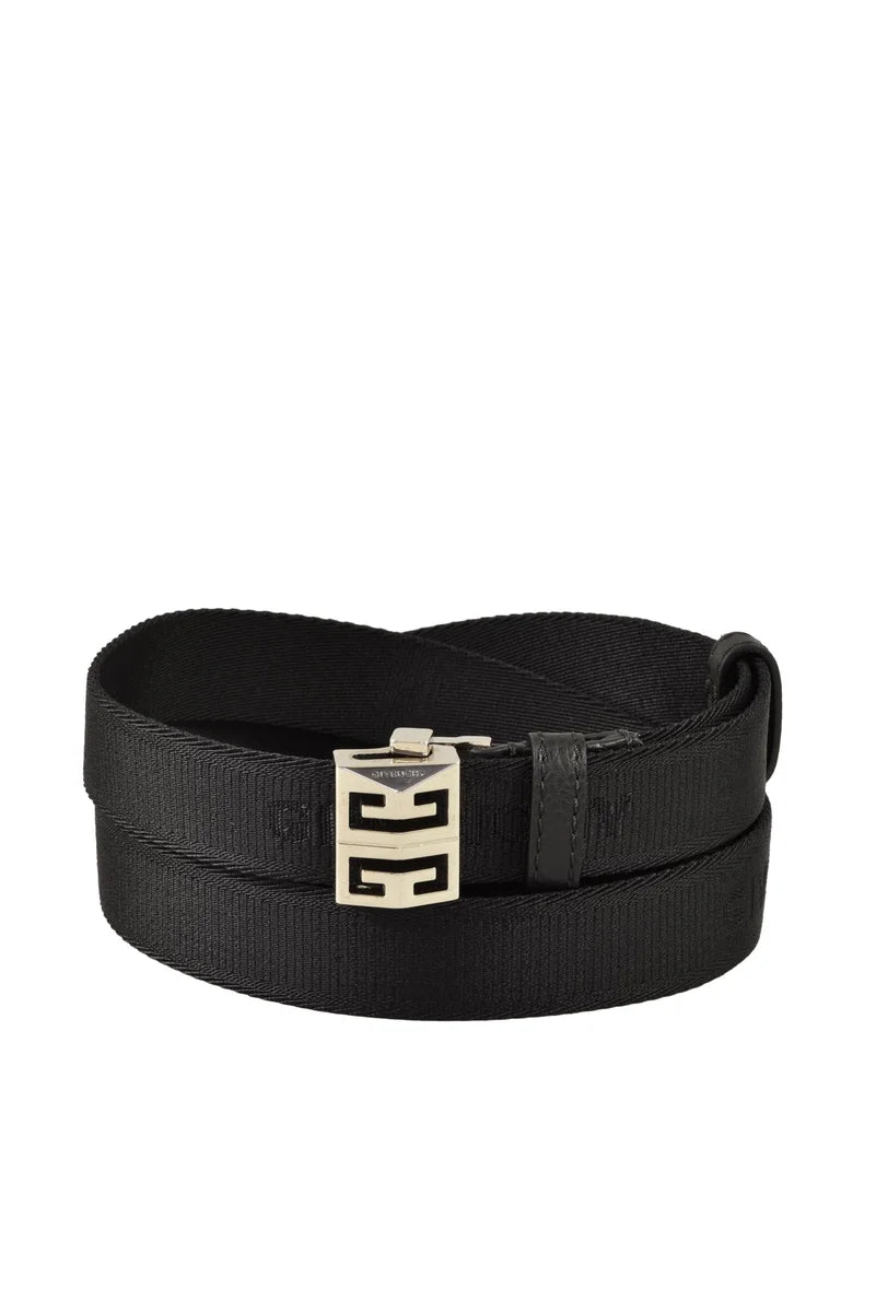 Textured Fabric Black Belt