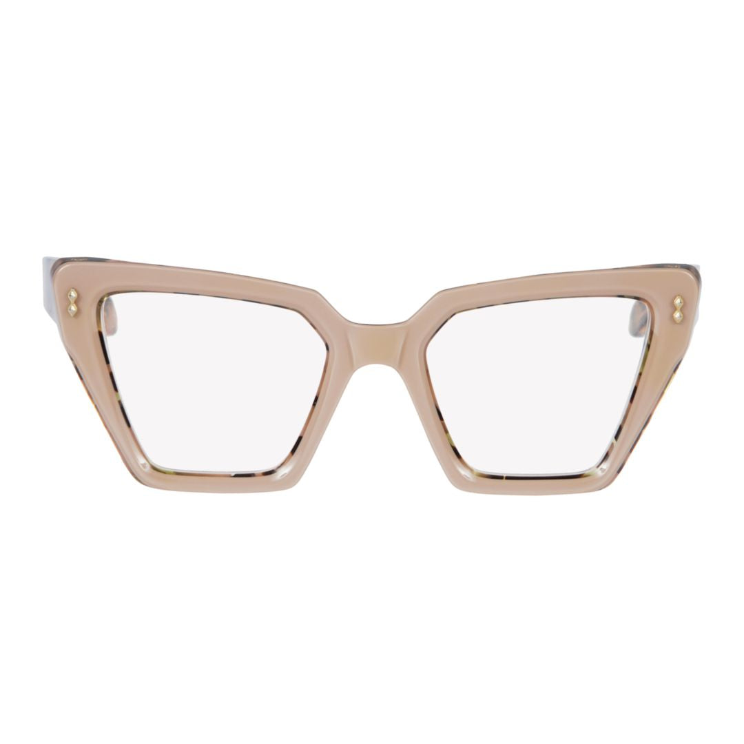 Vanessa Glamour Angular Cat-Eye Sunglasses with Tortoiseshell Arms