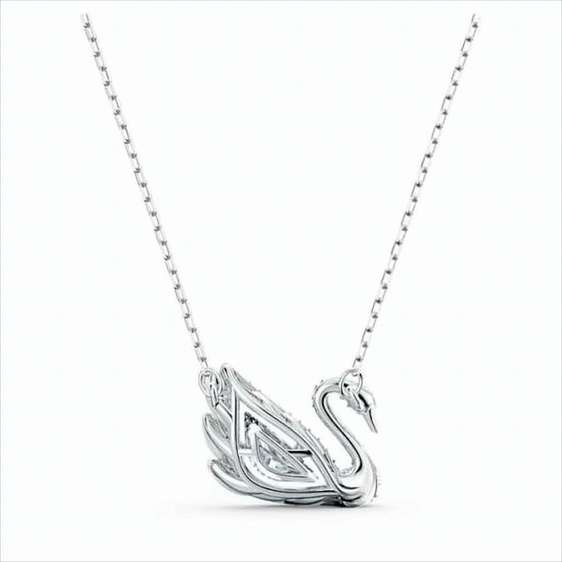 Swan-Shaped Necklace with Sparkling Crystal Pendant