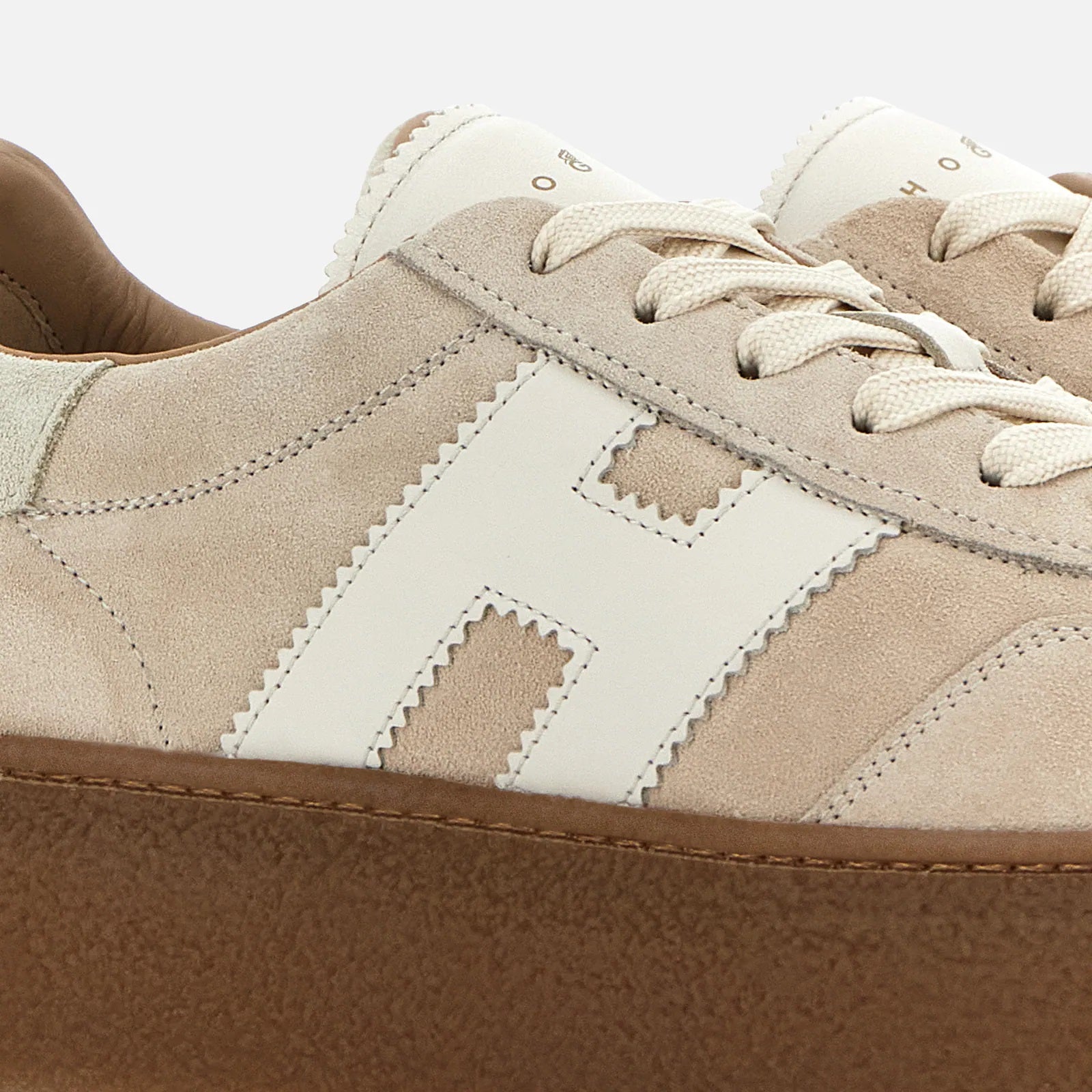 Beige H698 Allacciato H Lace-Up Shoes