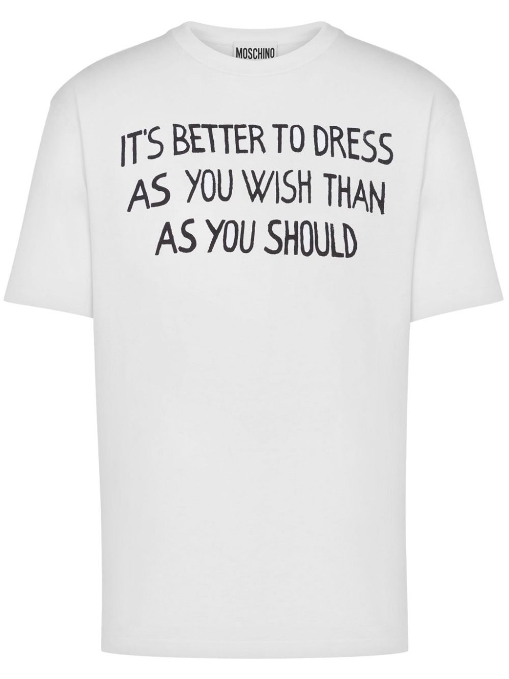 Slogan Print Cotton Jersey T-Shirt