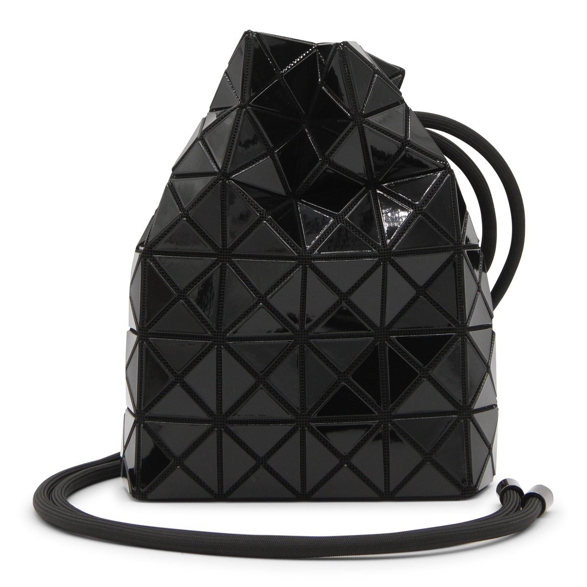 Glossy Black Geometric Pattern Bag