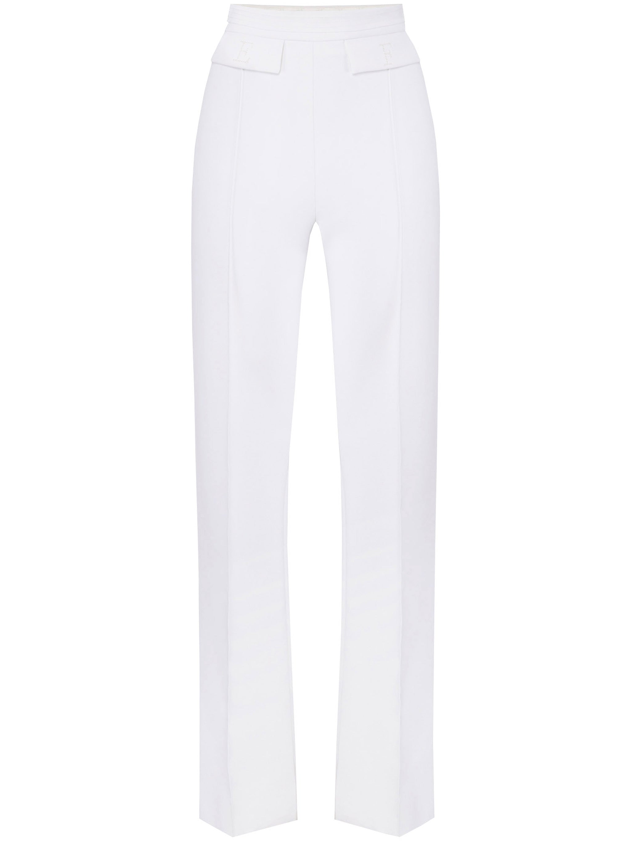 Tailored White High Waist Wide-Leg Pants