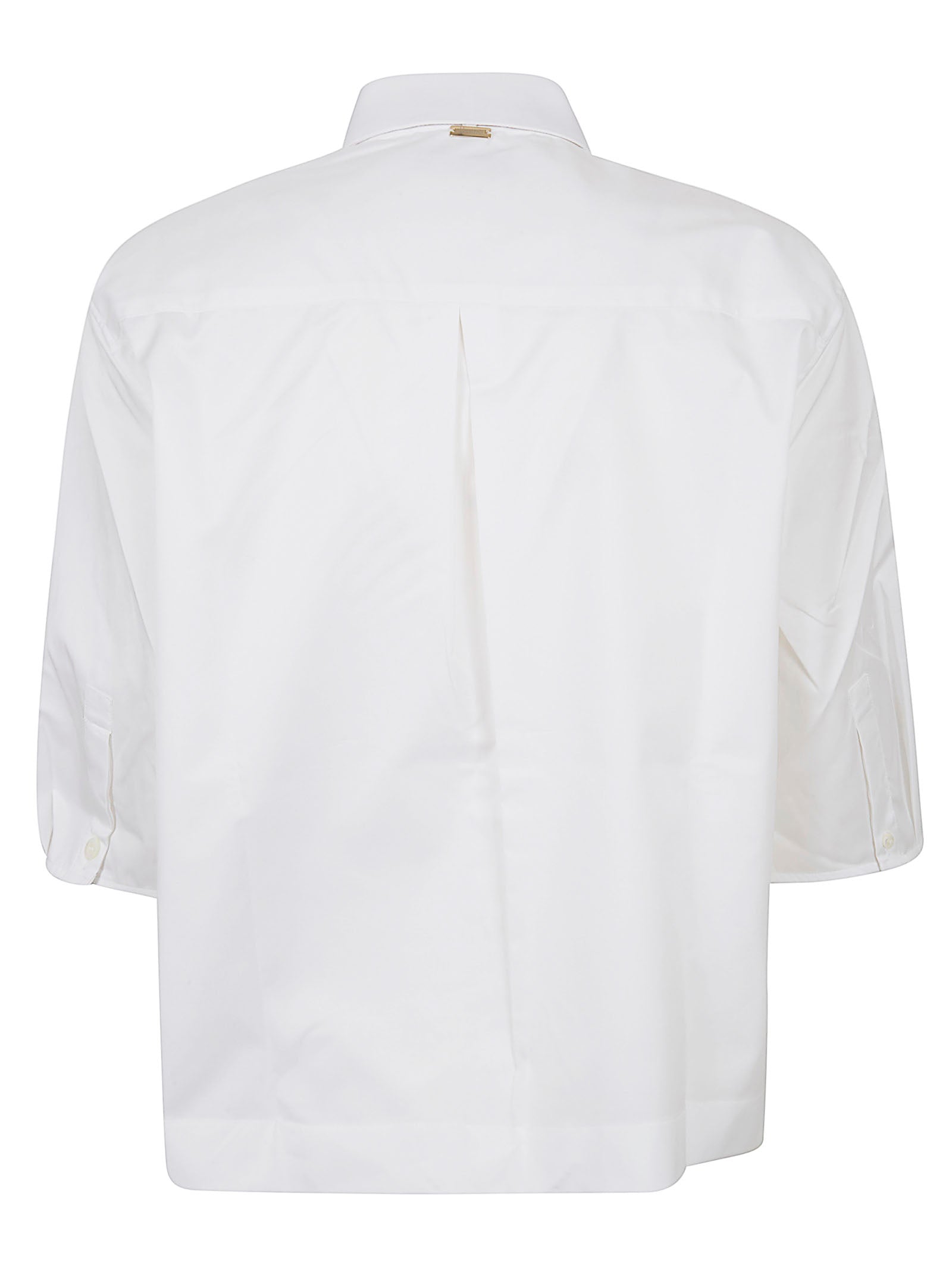 White Cotton Waistcoat with Brown Ribbon Detail