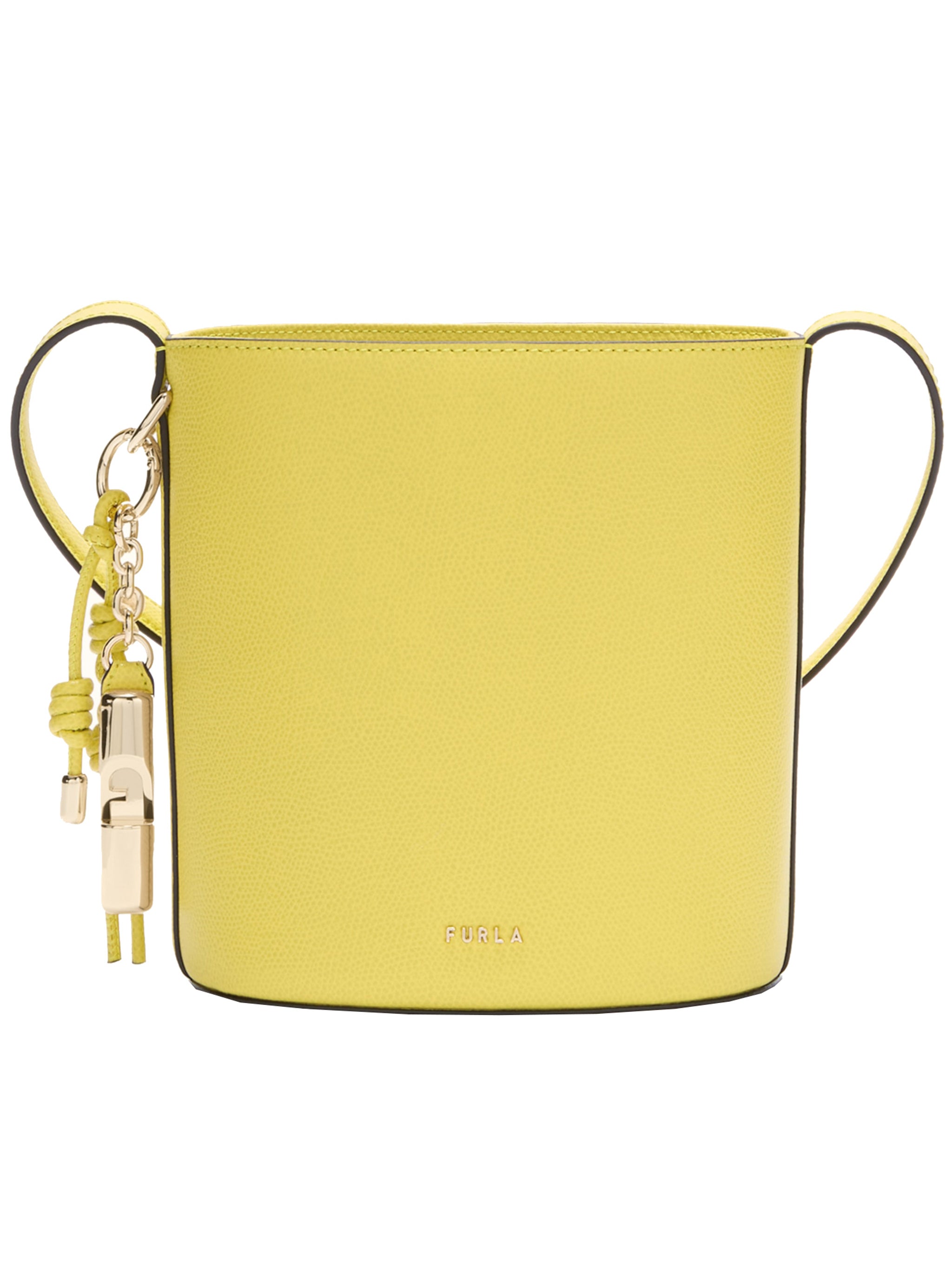 Roxie Bucket Textured Yellow Leather Bag