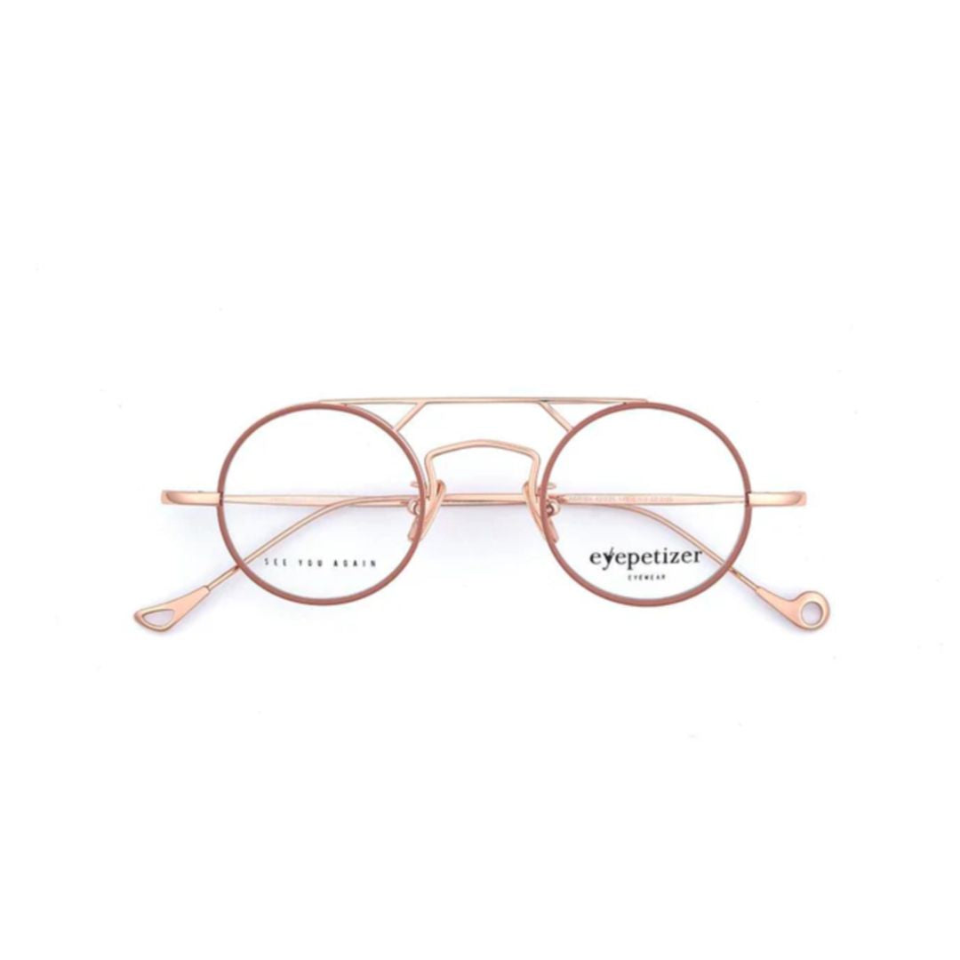 Adrien Round Metal Eyeglasses with Double Bridge Design