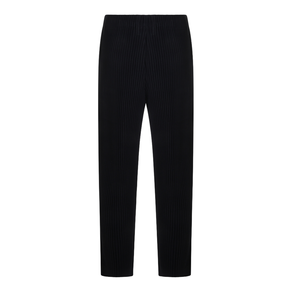 Straight-Leg Trousers with Distinctive Pleated Texture