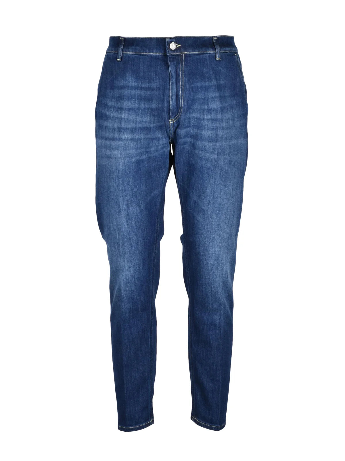Blue Jeff Carrot Fit Cotton Elastomultiester Jeans