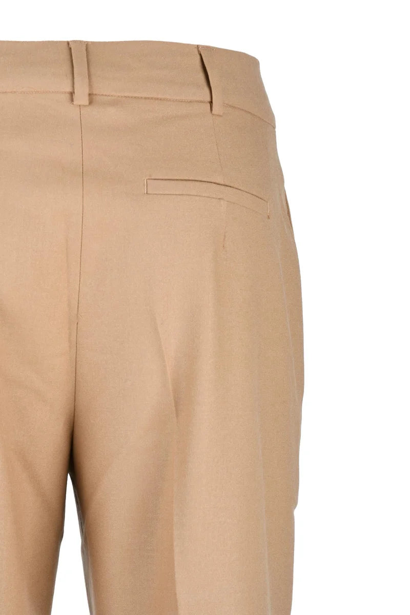 Virgin Wool Trousers - Beige