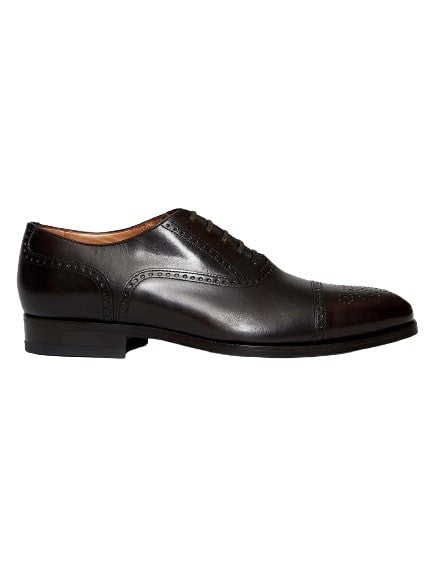 Dark Brown Leather Lace-Up