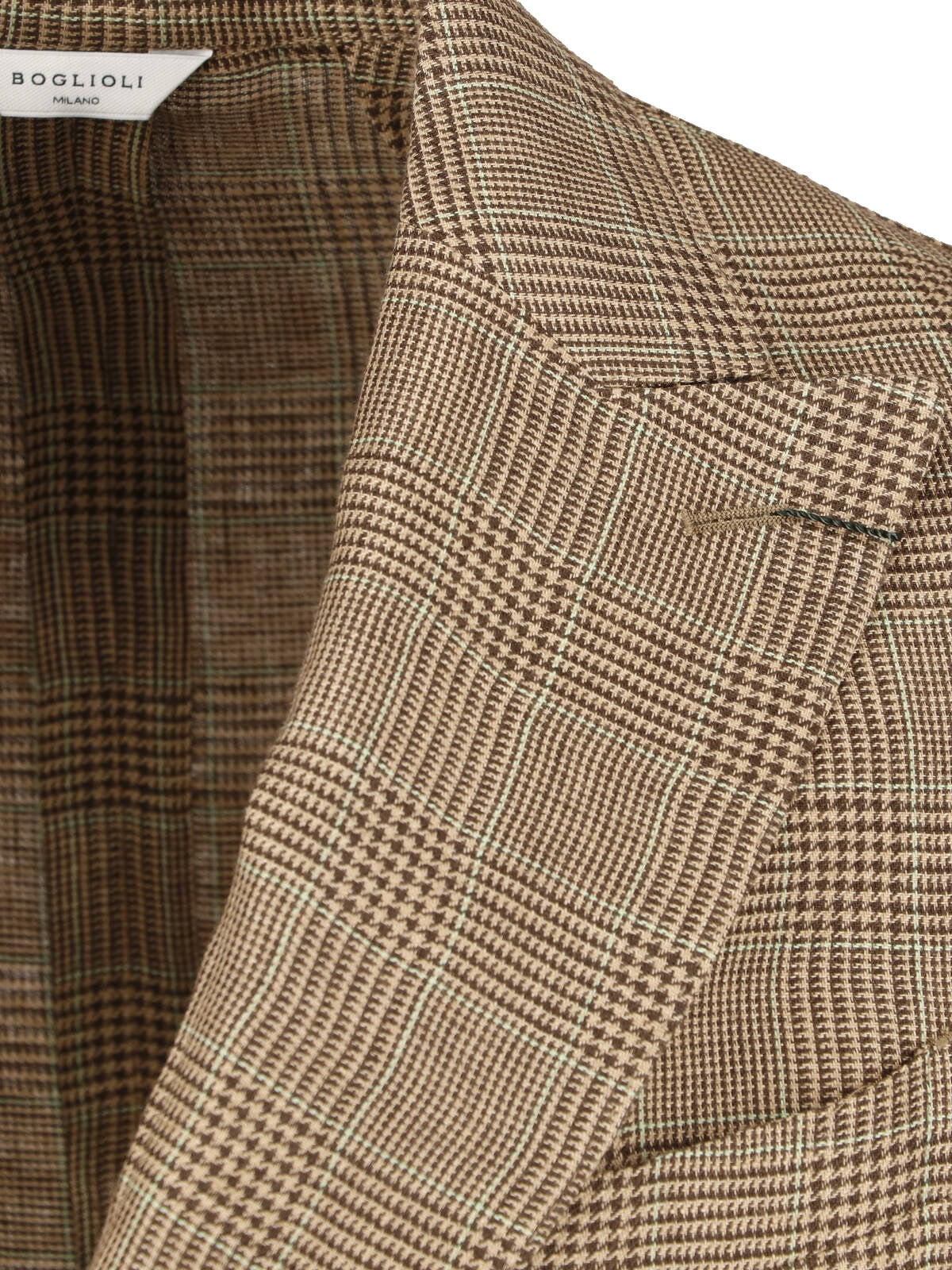 Multicolor Prince of Wales Linen Blazer