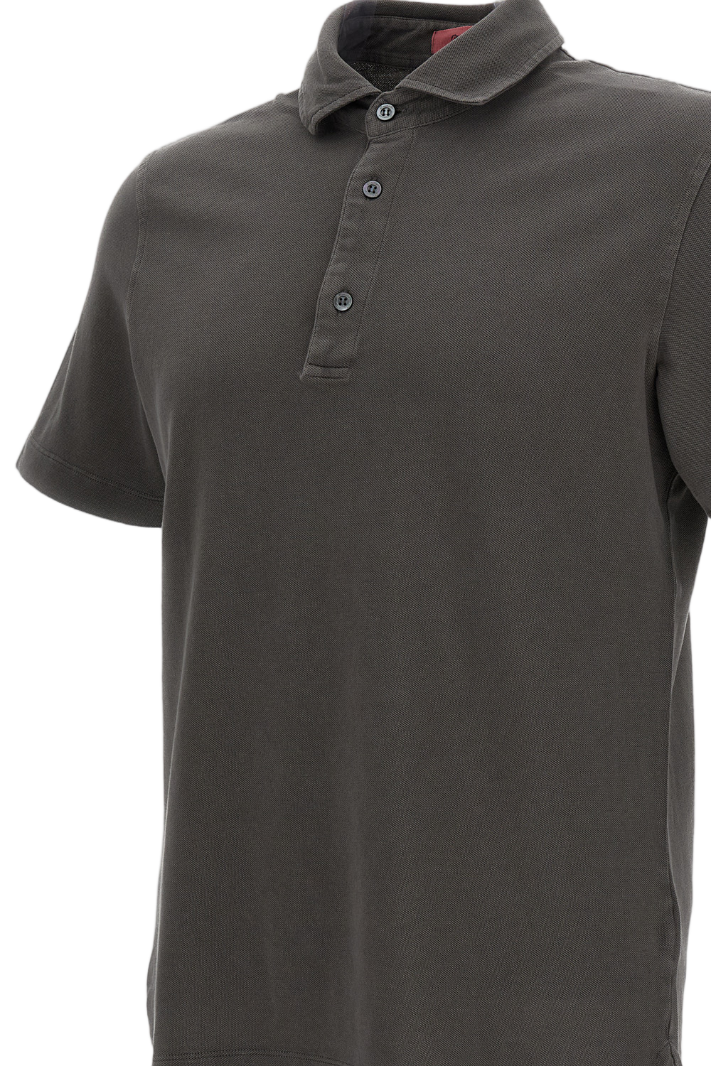 Sophisticated Grey Polo Shirt with Classic Collar