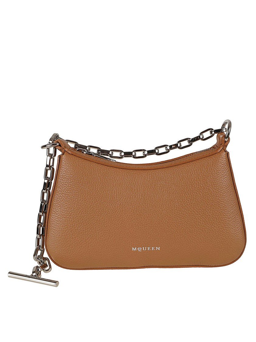 Curved Silhouette Bag In Pink Full-Grain Calf Leather