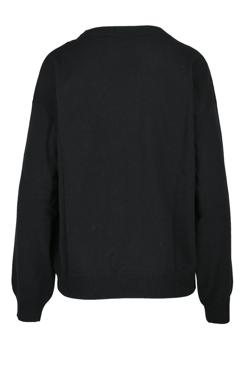 Crew Neck Sweater - Black