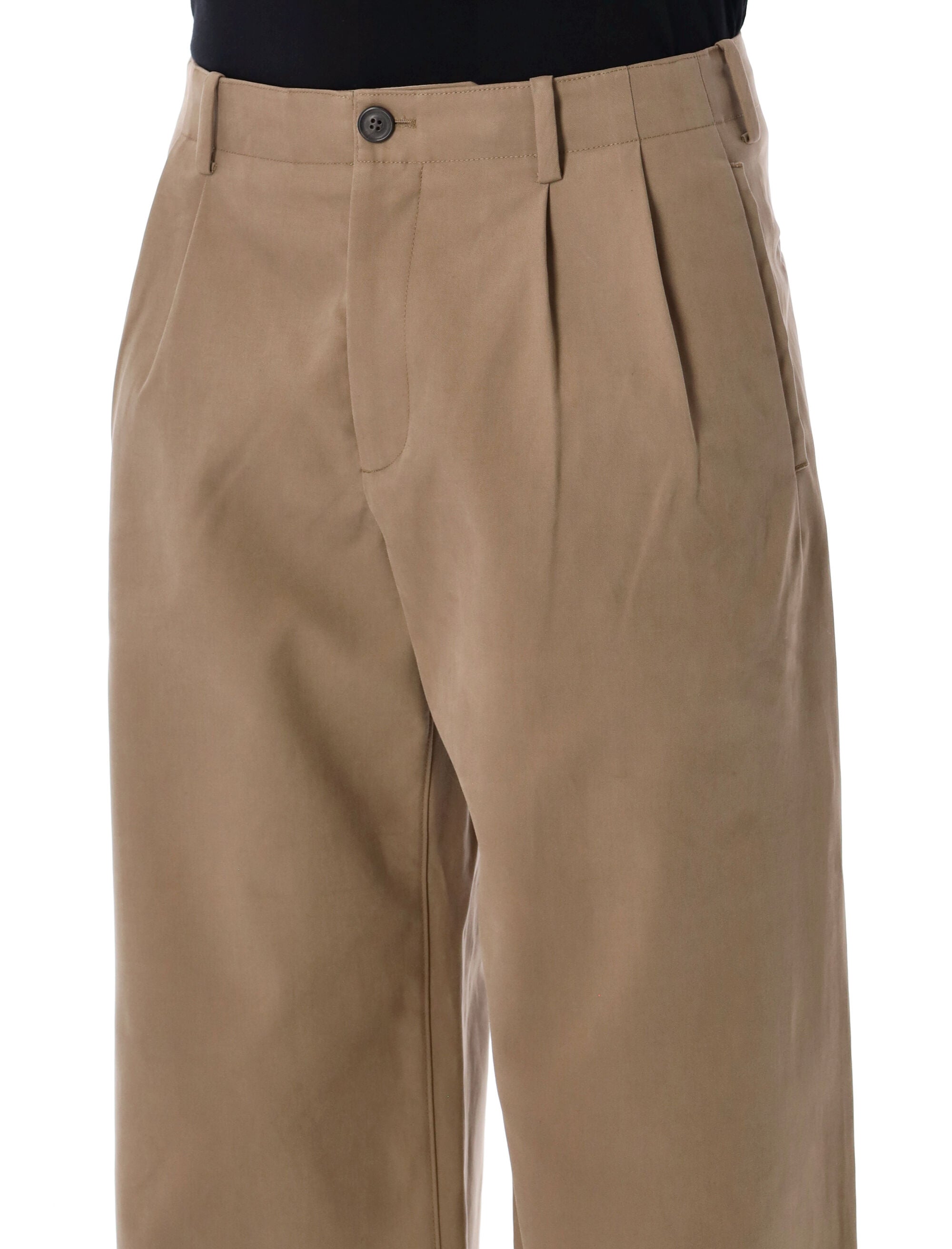 Bridge Chino Wide Leg Cotton Trousers