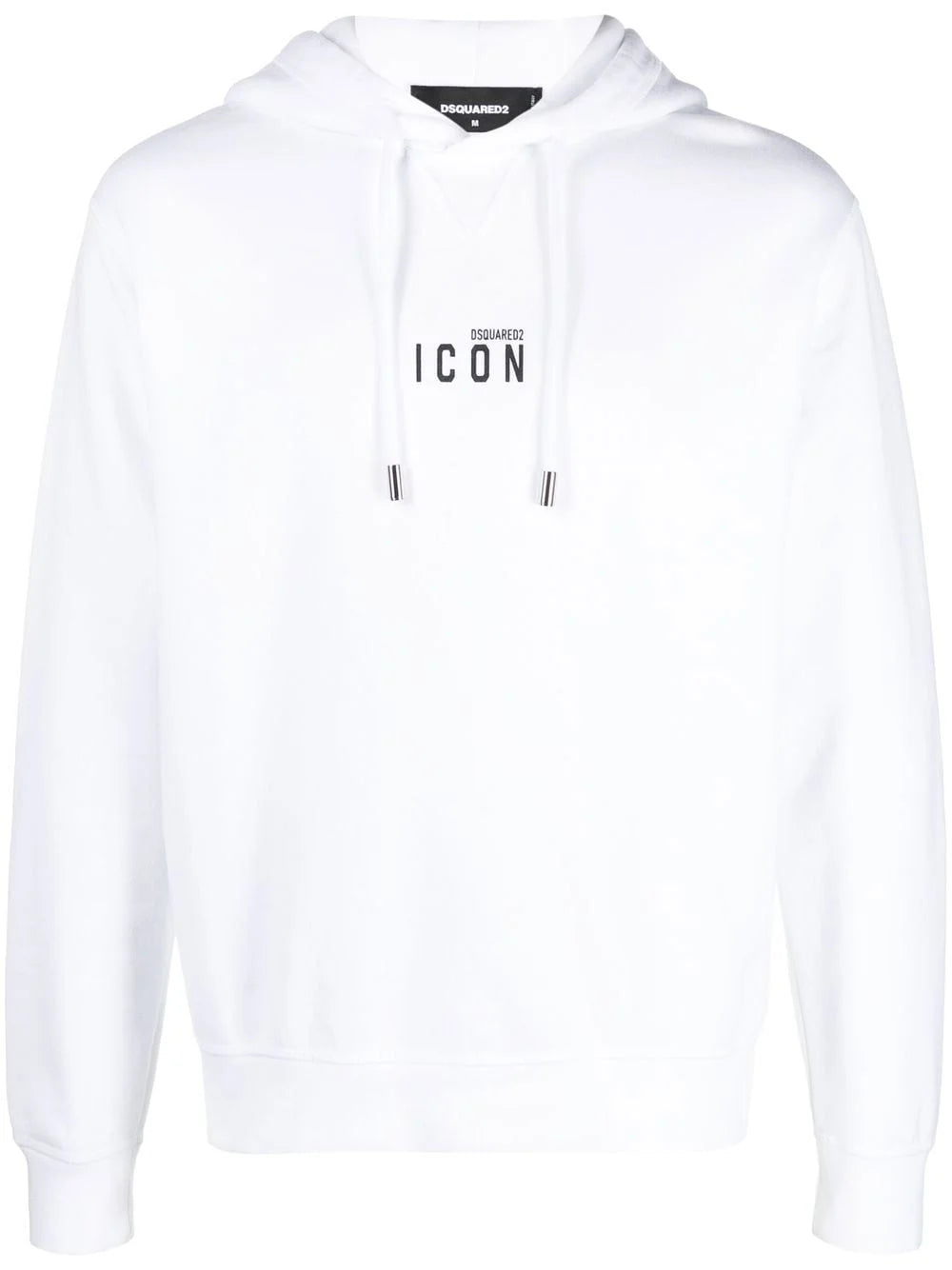 White Hooded Sweatshirt with Central Icon Logo