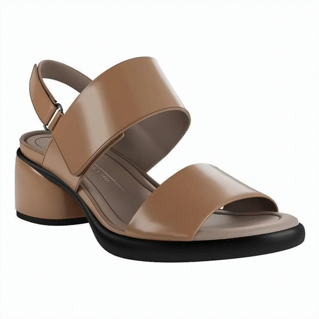 Smooth Leather Sandals with Adjustable Back Strap
