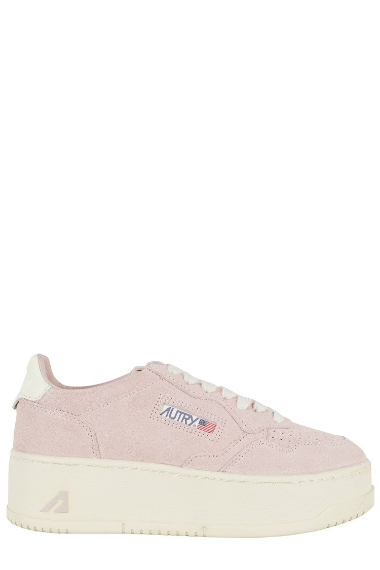 White Platform Low Sneaker
