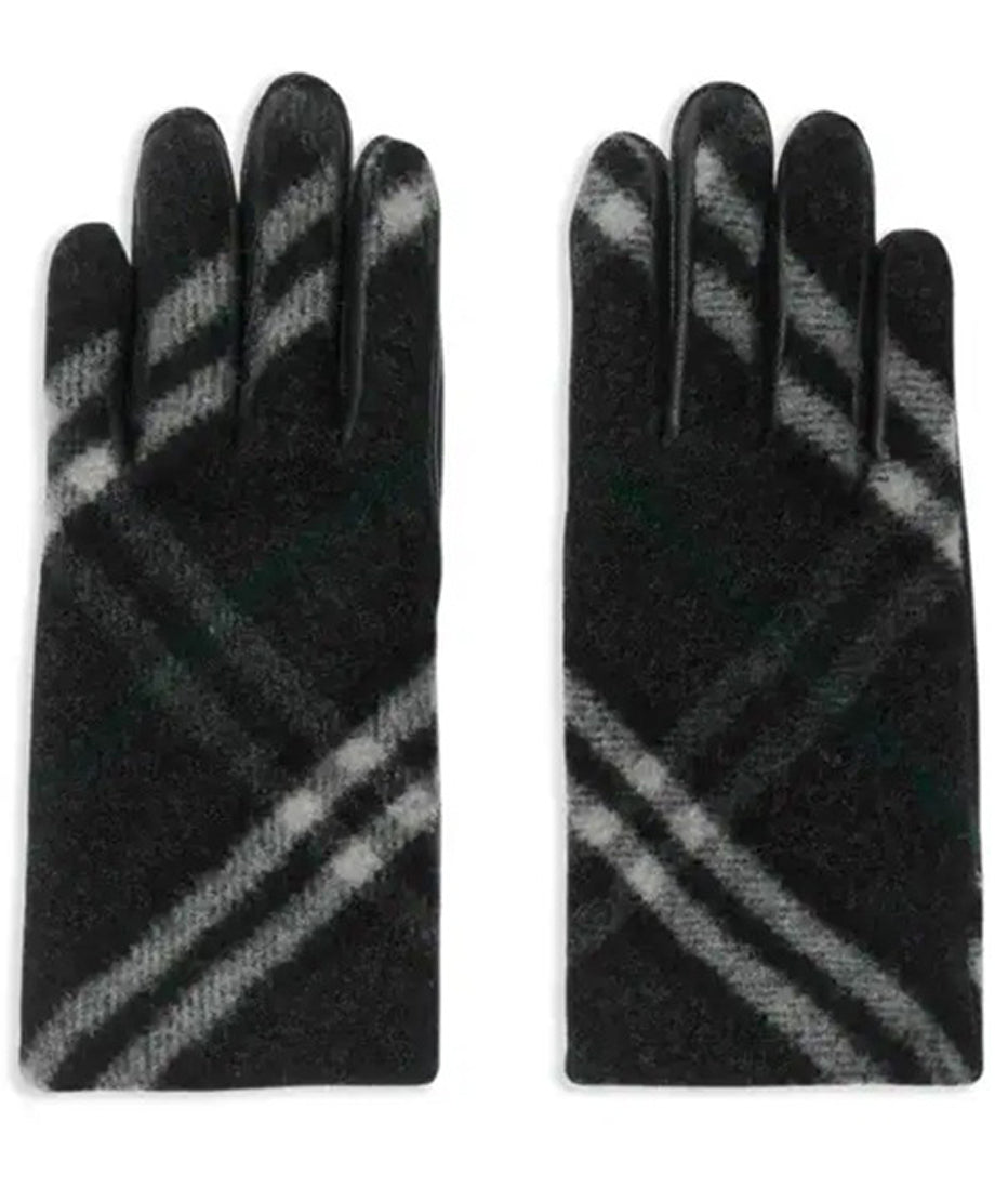Cashmere Gloves In Timeless Check Pattern