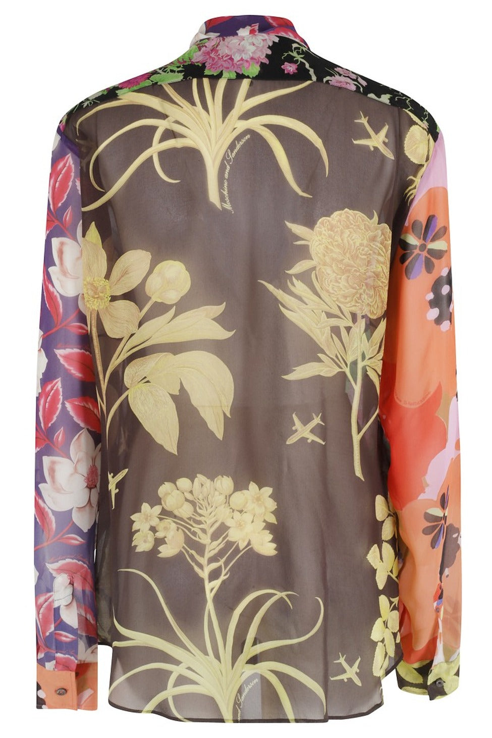 Multicolor Floral Pattern Silk Blouse