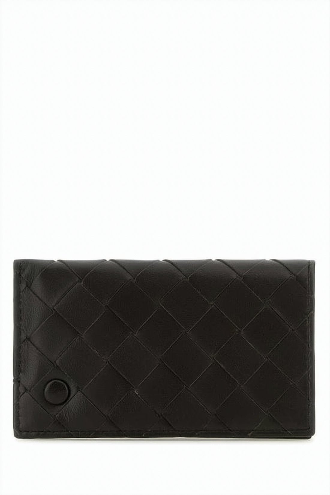 Rectangular Woven Leather Card Wallet