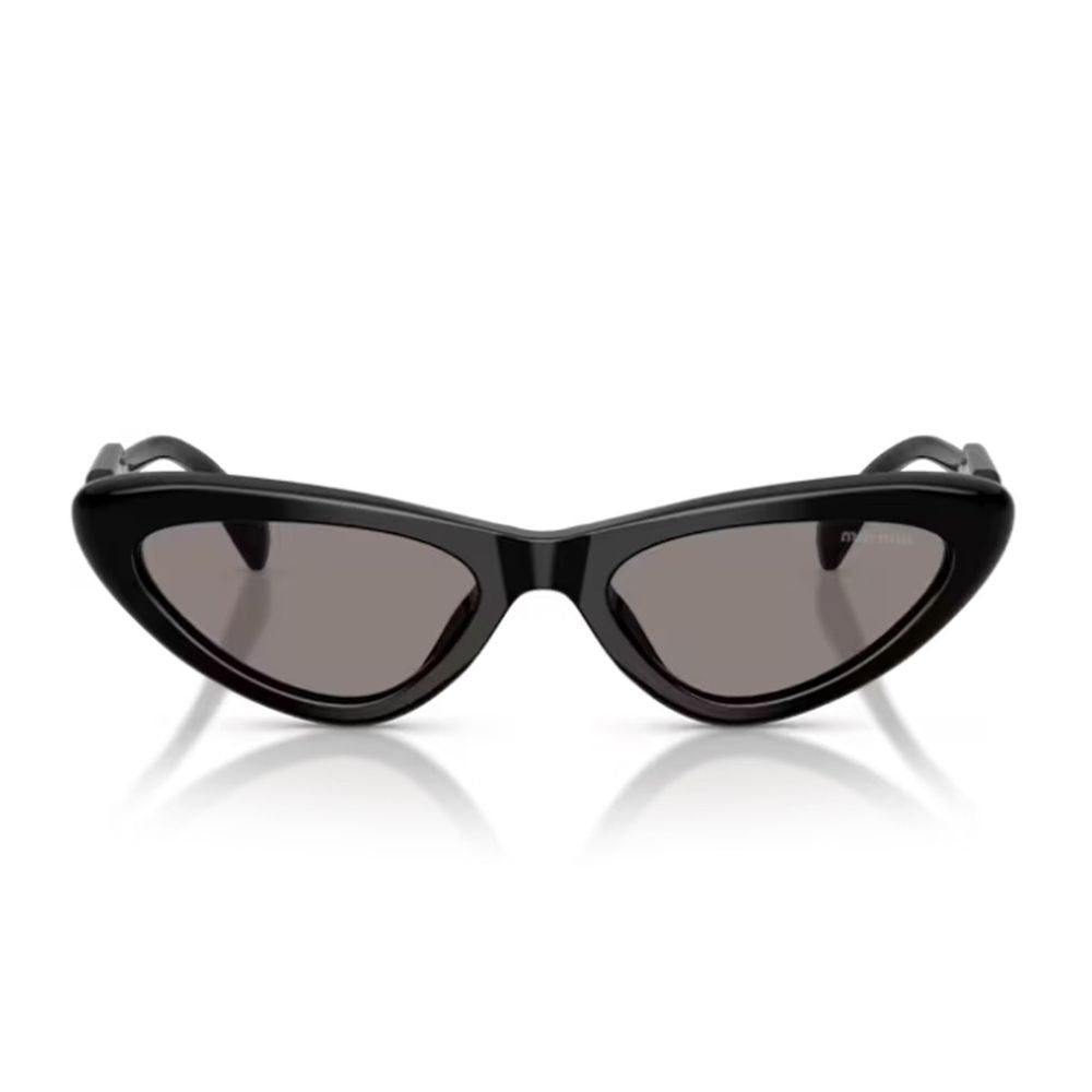 Vertical Logo Cat-Eye Sunglasses in Black Acetate