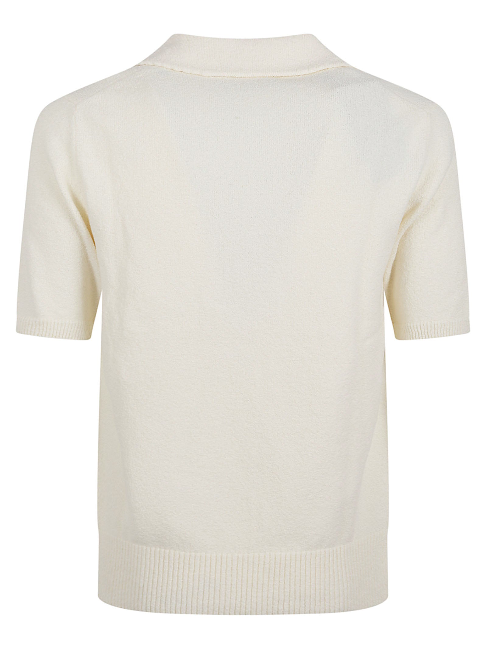 Textured Knit Polo Shirt with Discreet Logo
