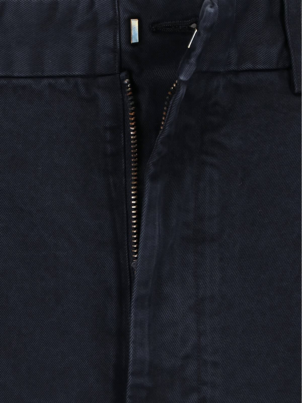 Black Straight-Leg Mid-Rise Tailored Trousers