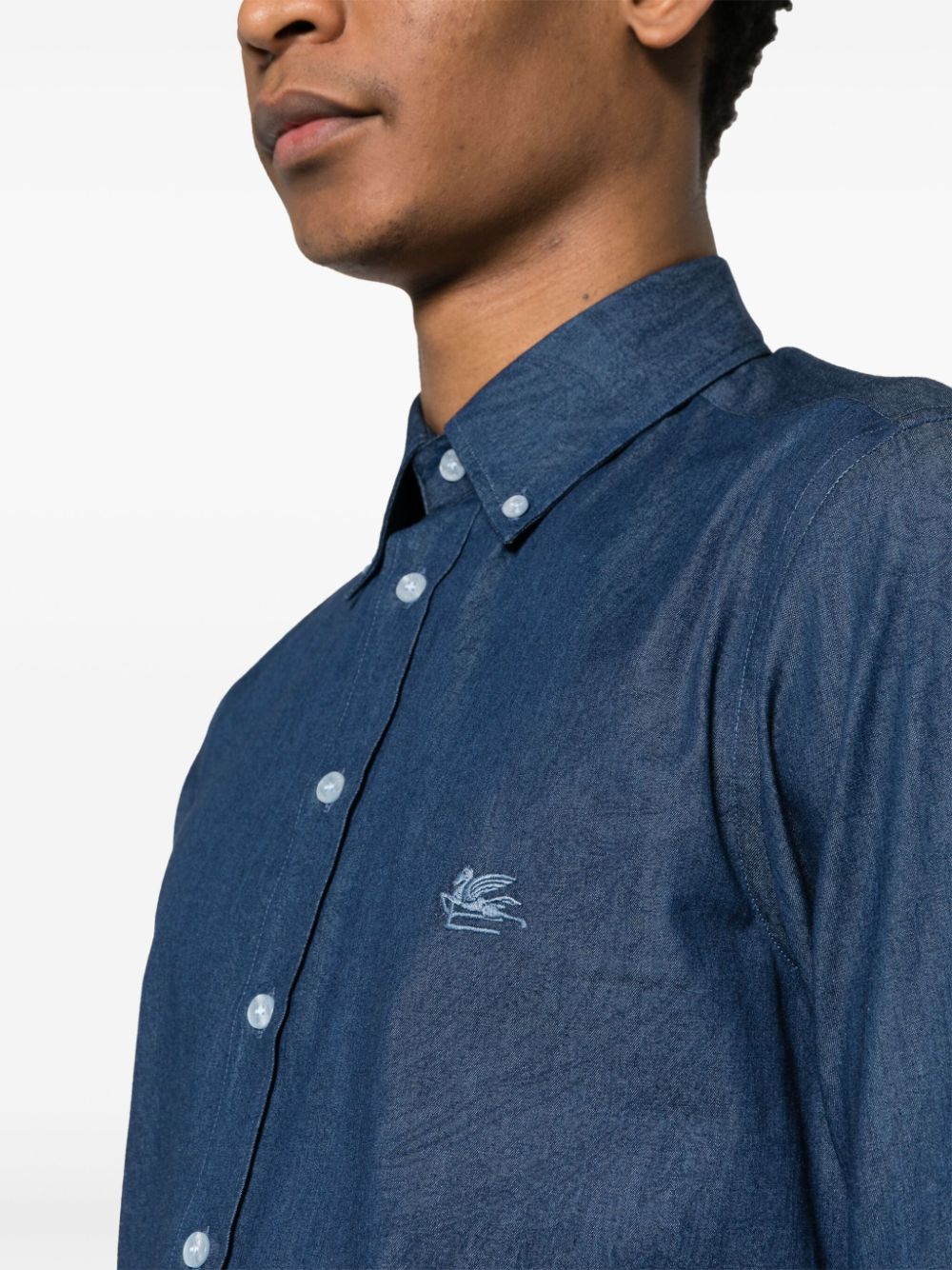 Roma Long-Sleeve Paisley Pattern Cotton Shirt