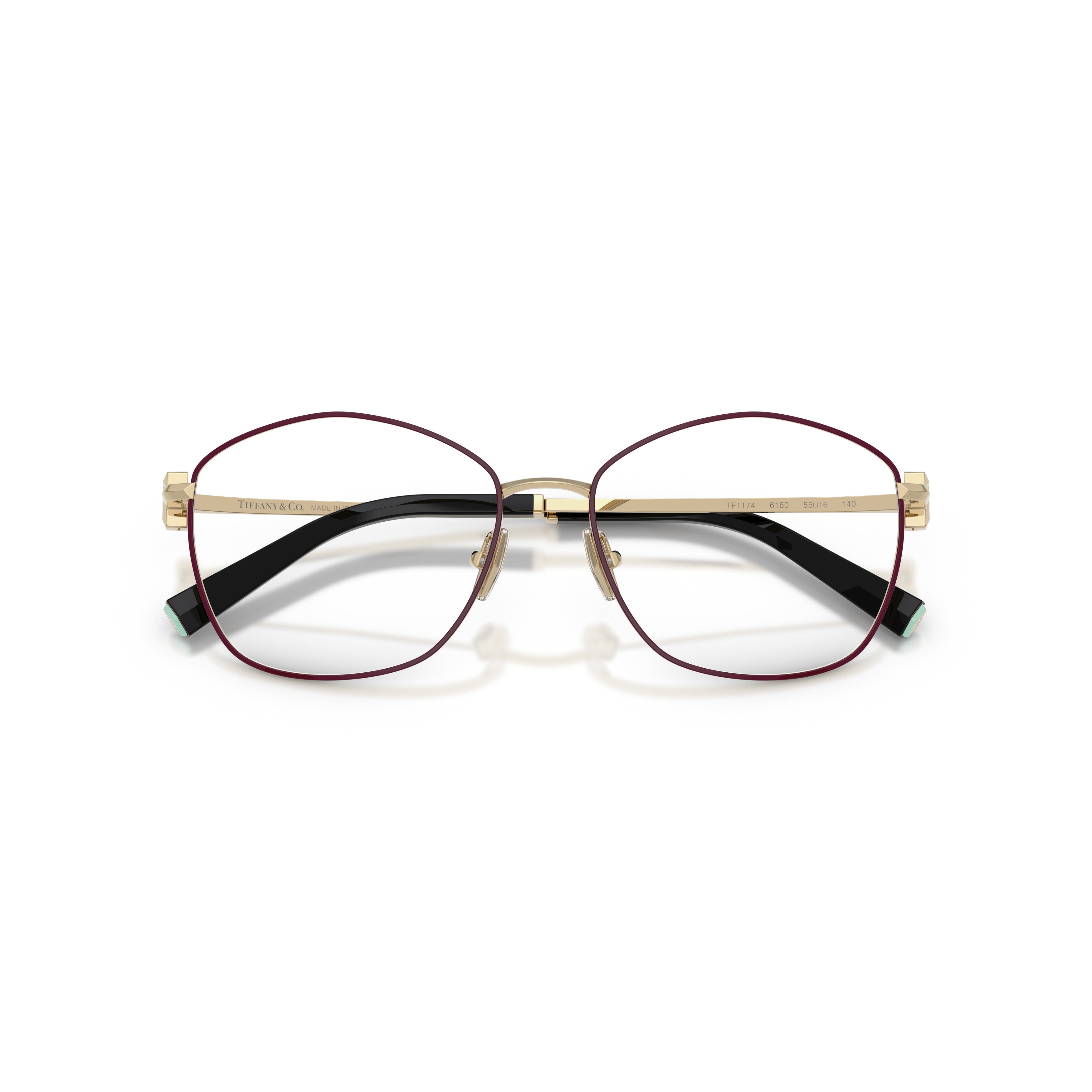0tf1174 Geometric Metal Frame Eyeglasses
