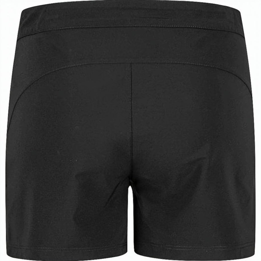Black Fitted Polyamide Elastane Zip Shorts