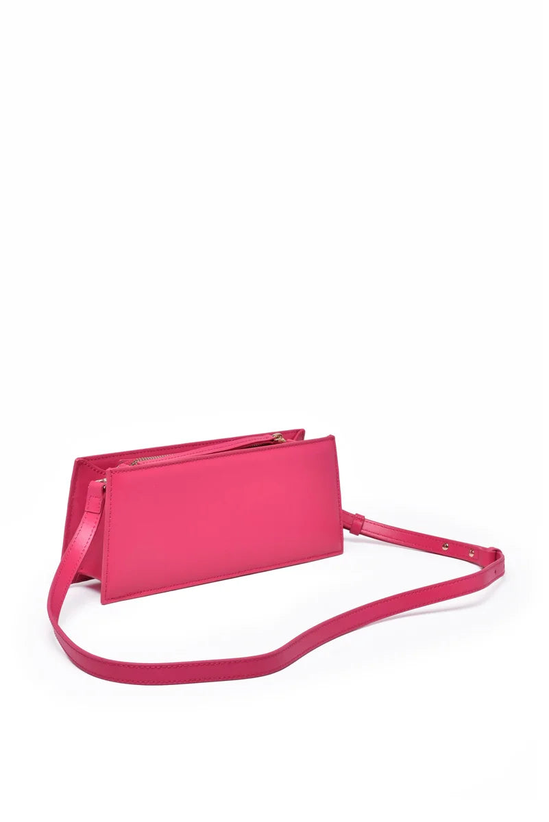 Small Shoulder Bag Leather - Fuchsia