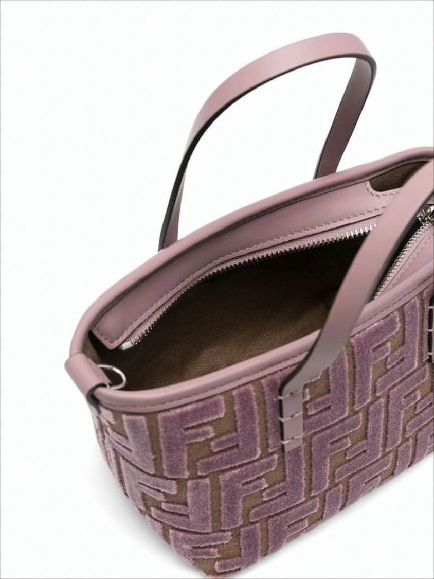 Structured Geometric Jacquard Shoulder Bag