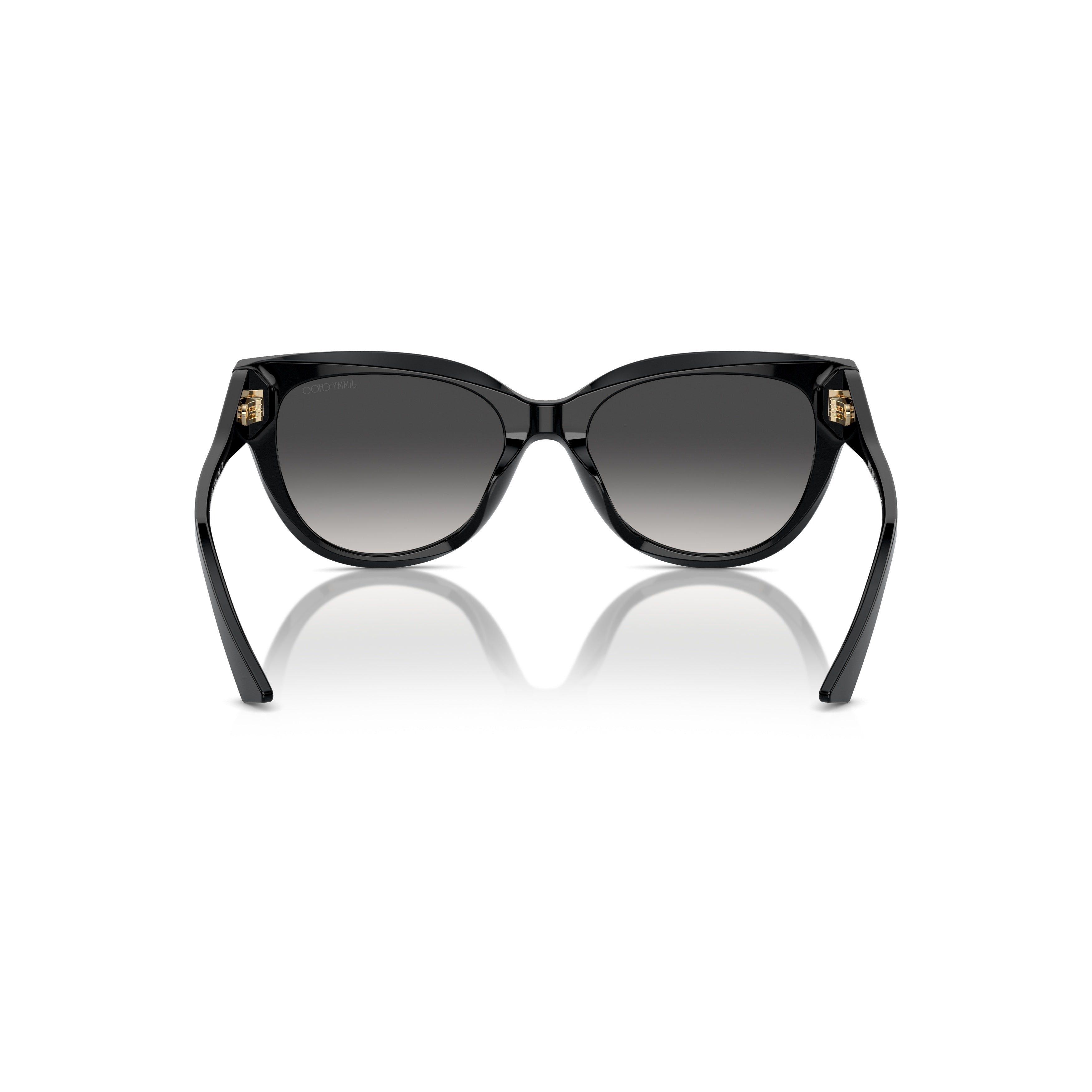 0jc5018u Glossy Black Cat-Eye Sunglasses